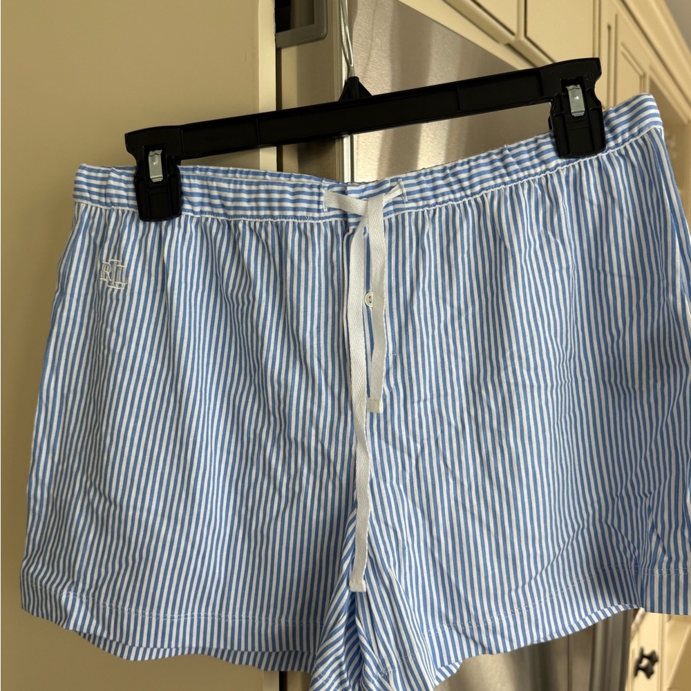 Ralph Lauren Blue and White Striped Boxer Shorts